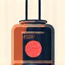 Icon representing a passport and a suitcase